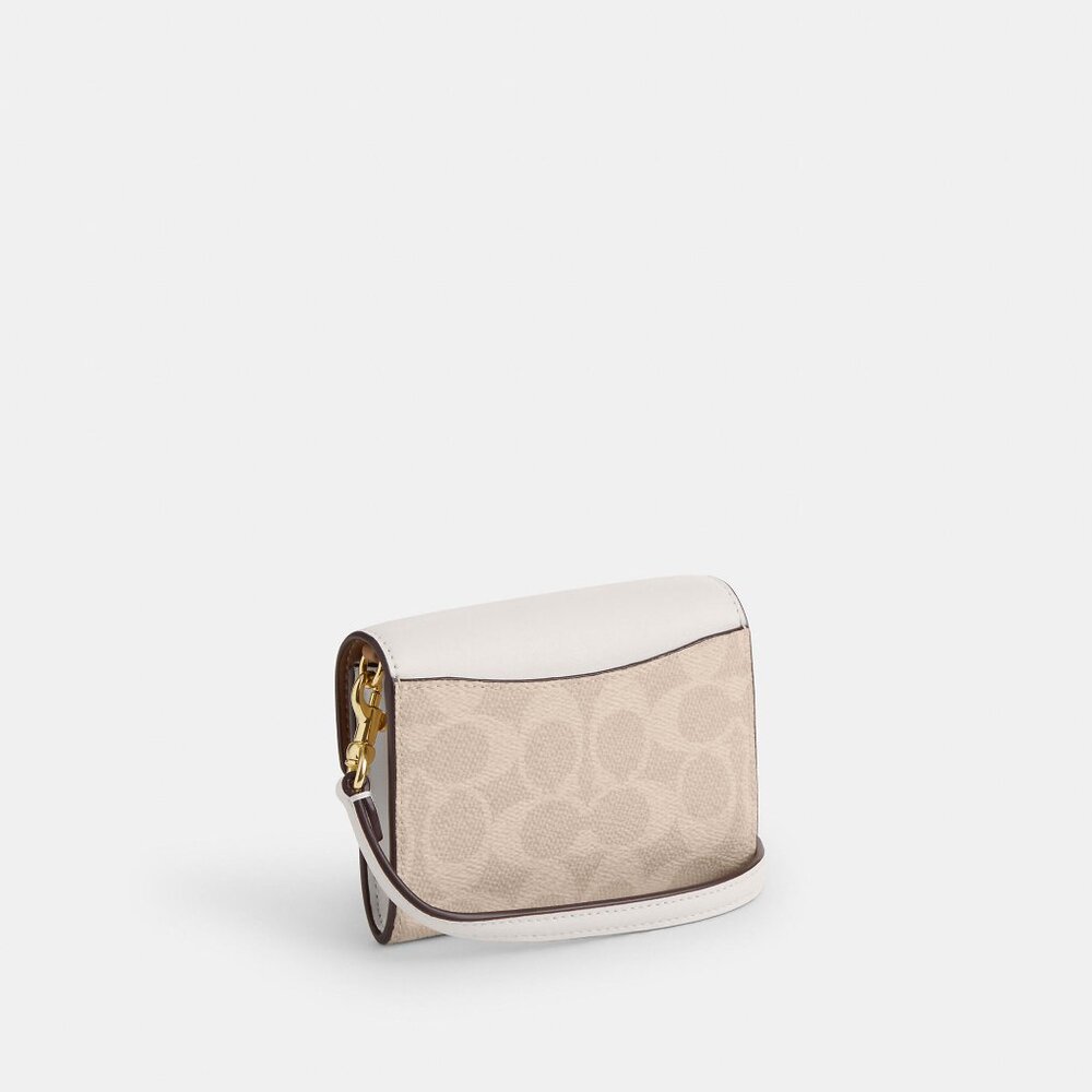 Coach Mini Envelope Wallet With Strap In Signature Canvas - Picture 5 of 5